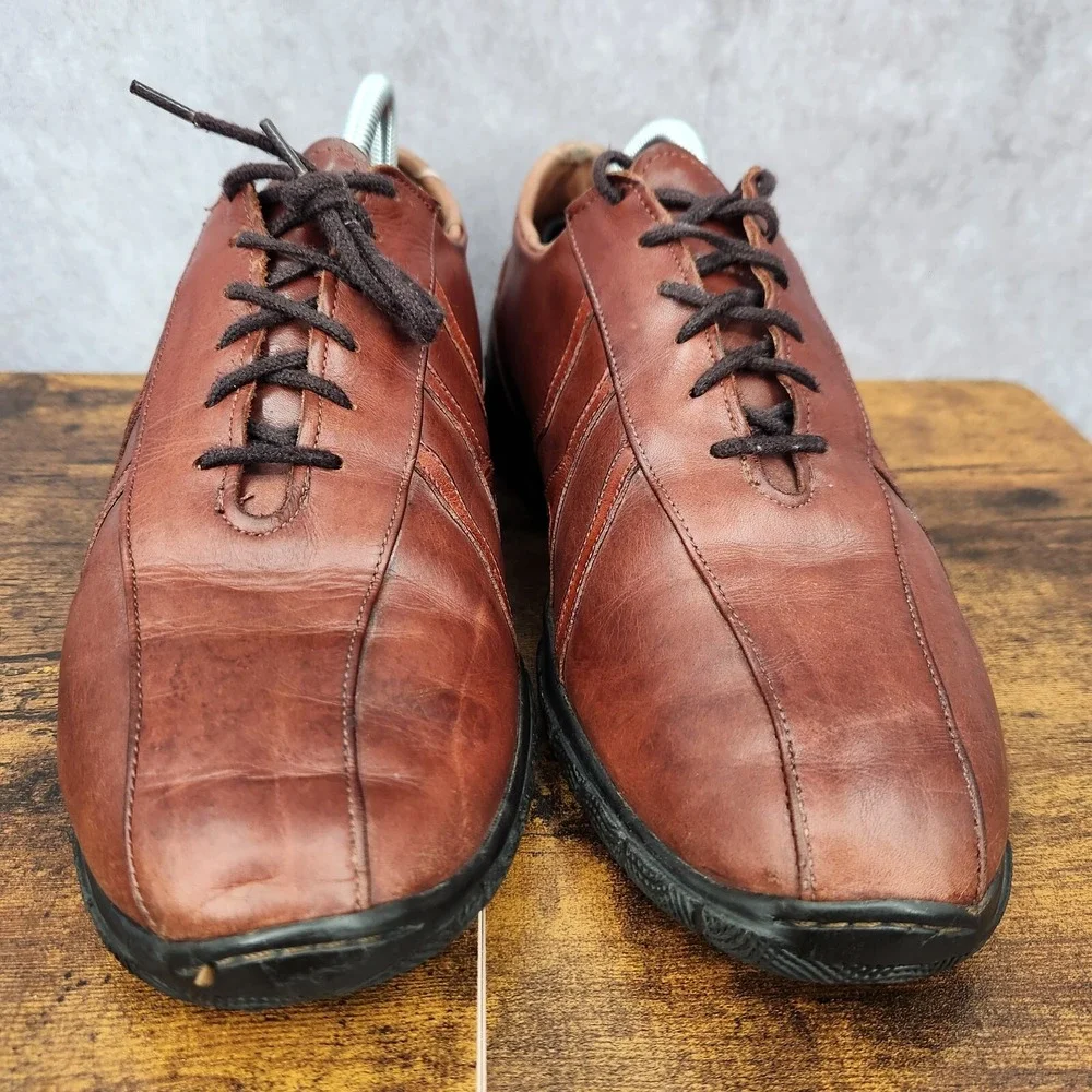 Allen Edmonds Traveler Oxford Shoes Mens 10.5 D Brown Leather Casual‎ Shoes